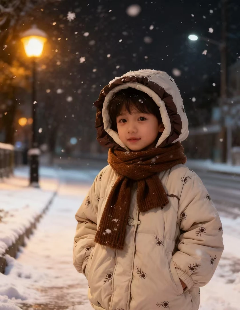 0222米色花边绒服中童秋冬GYD