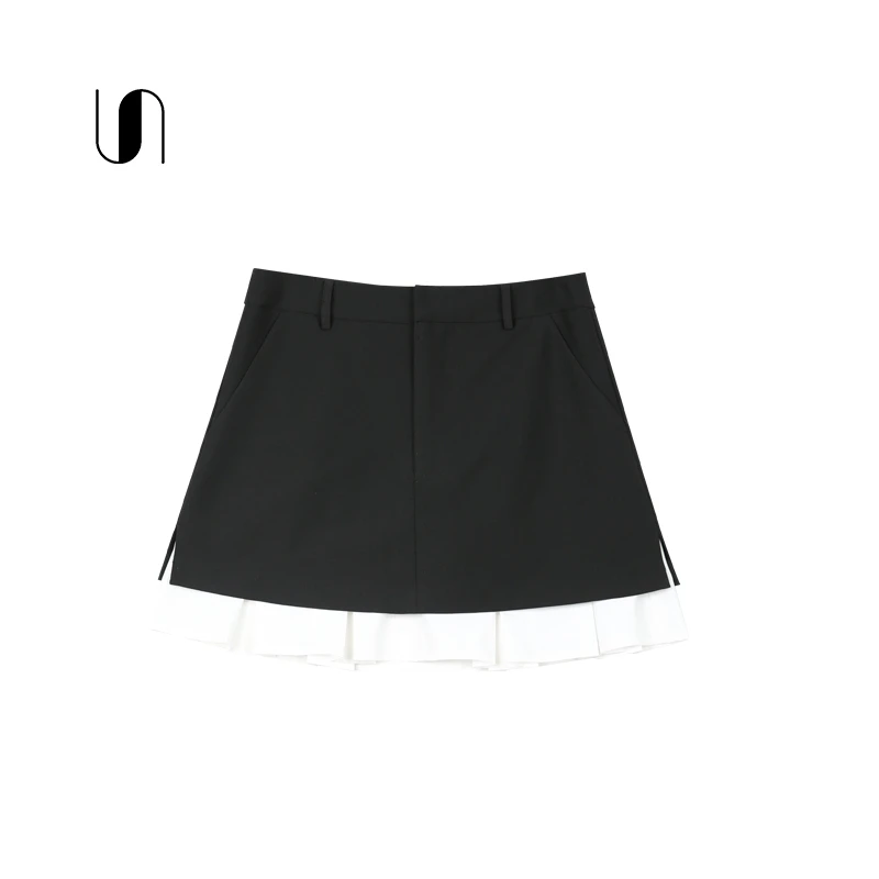 撞色百搭显瘦A字裙UNM3240102