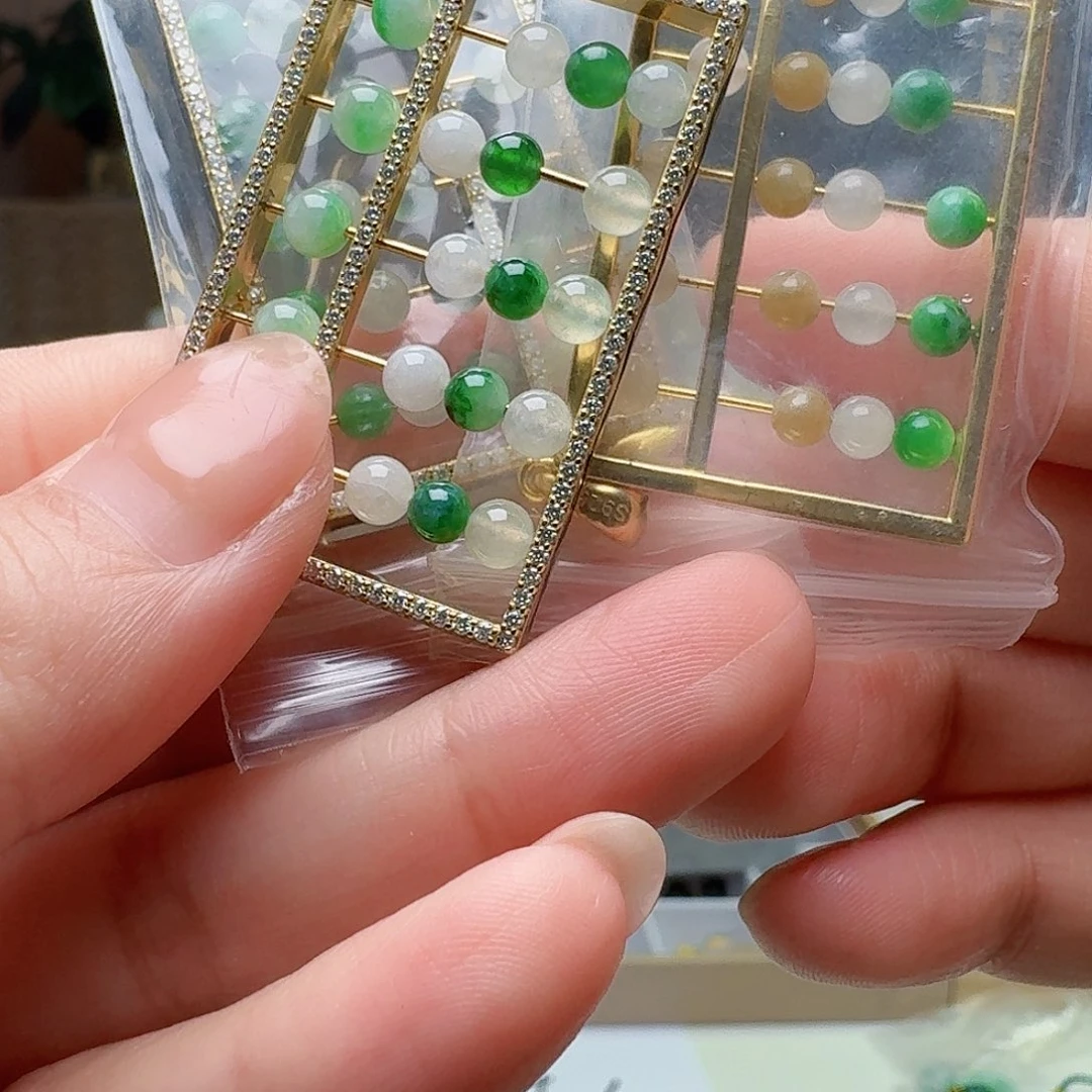 翡翠银S925镶嵌吊坠(不含链)多样性发货其一