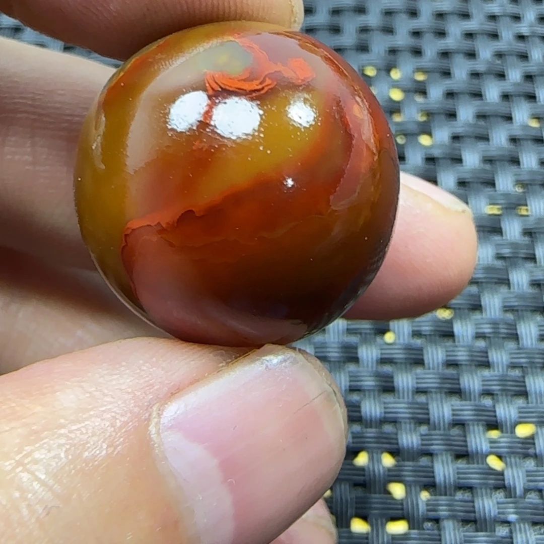 玛瑙/玉髓吊坠9K金镶嵌運***?