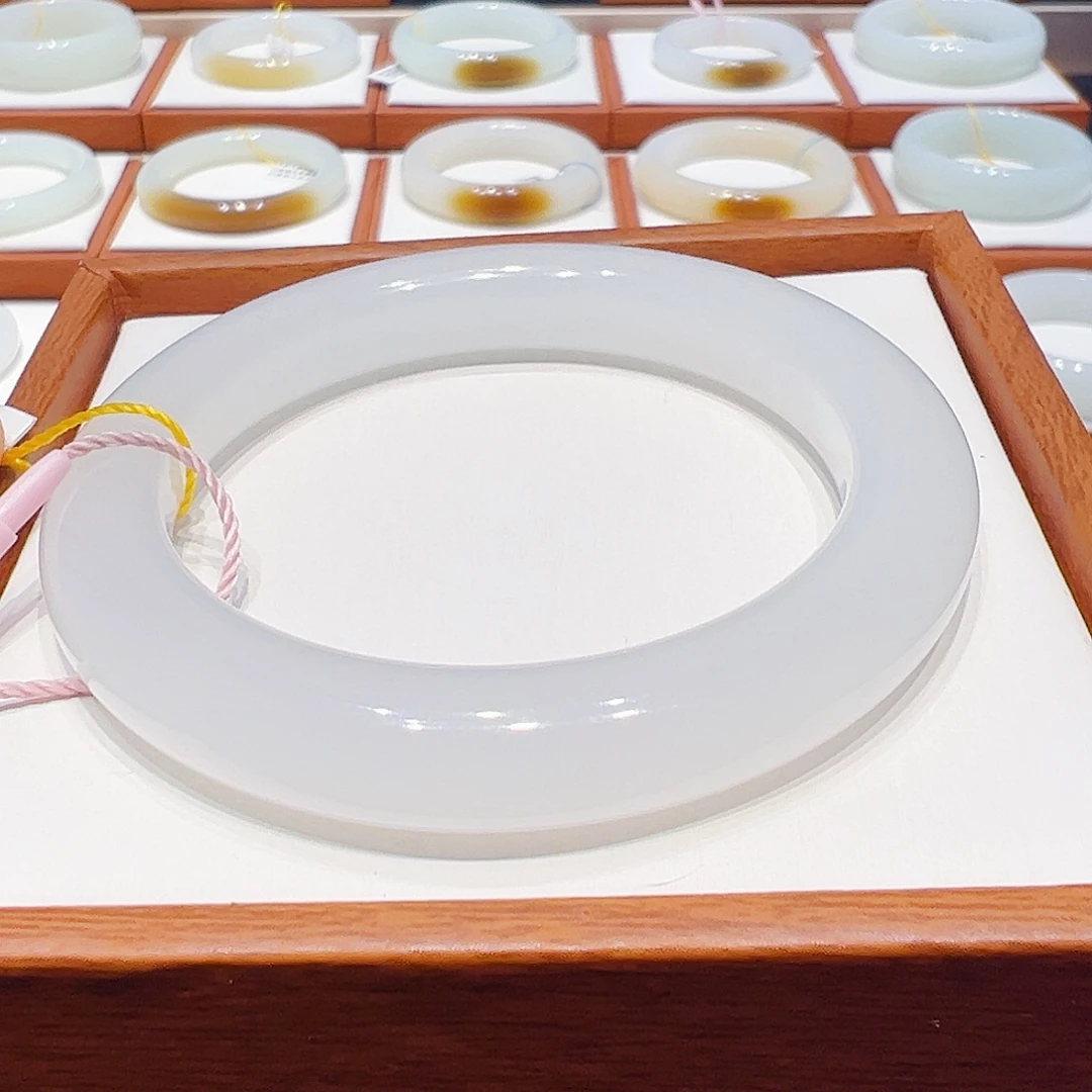 和田玉未镶嵌手镯白月光