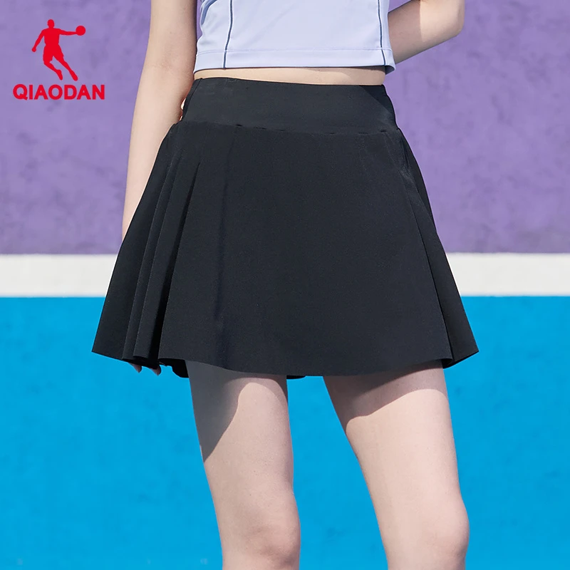 乔丹A字网球半身短裙女2025夏季新款防走光收腰透气运动百褶裙女