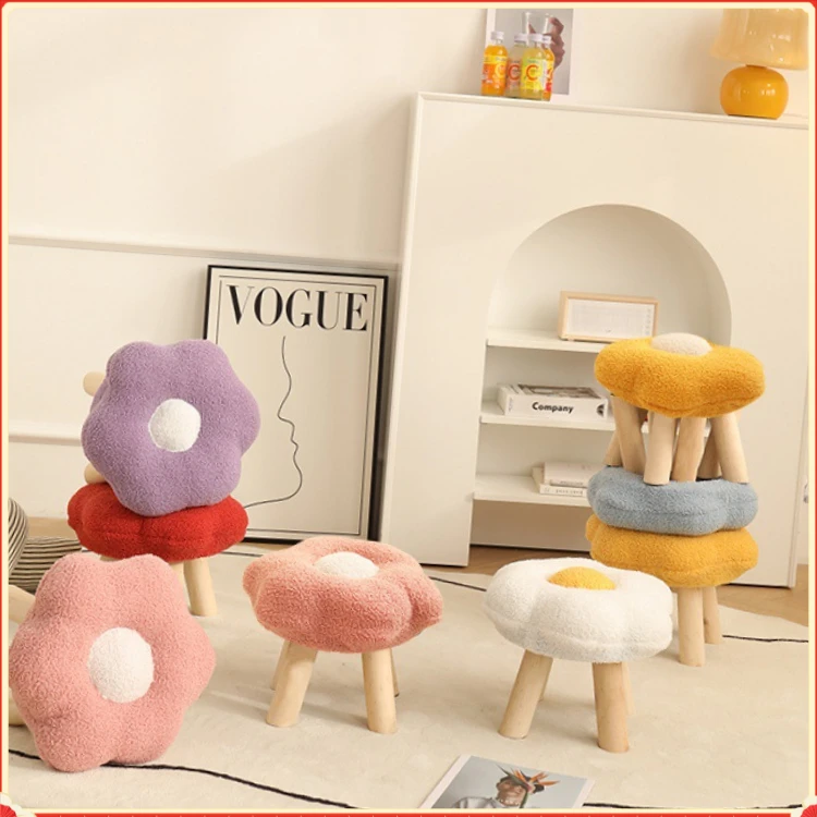 云朵蘑菇凳家用云朵板凳PYJJ花朵小凳子客厅卧室矮凳可爱儿【鸿成】