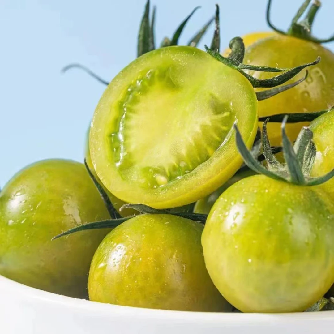 青口蜜小番茄新鲜唐伯虎青皮小番茄绿色小番茄新鲜翠玉绿宝石番茄