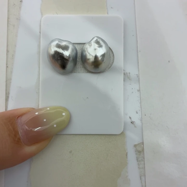 海水珍珠裸珠海水珍珠大溪地铂金灰keshi裸珠