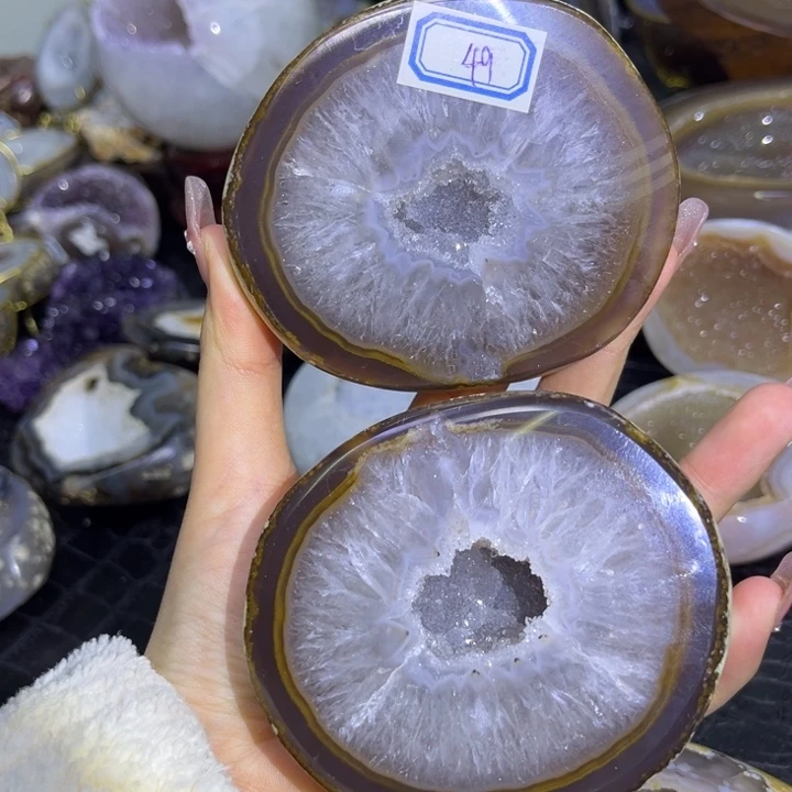 珠宝半成品14K金镶嵌水晶福利白晶盆