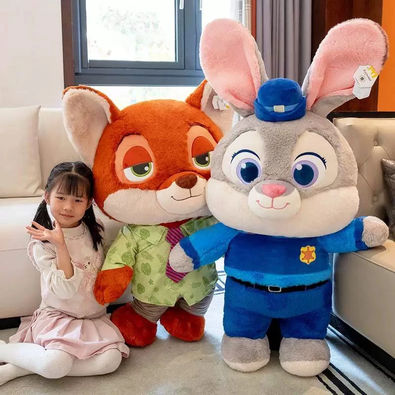Disney/迪士尼疯狂动物城朱迪尼克豹警官毛绒公仔玩偶女生日礼物
