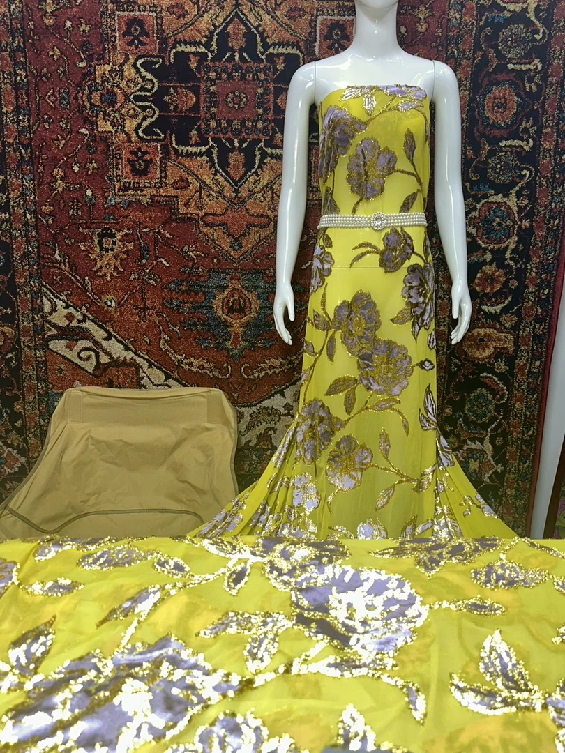 yipak supari  真丝提花布料  (定制款不支持退货）