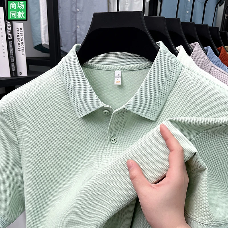 【奥莱撤柜】夏季新款短袖POLO衫男士高端宽松薄款翻领棉t恤上衣潮