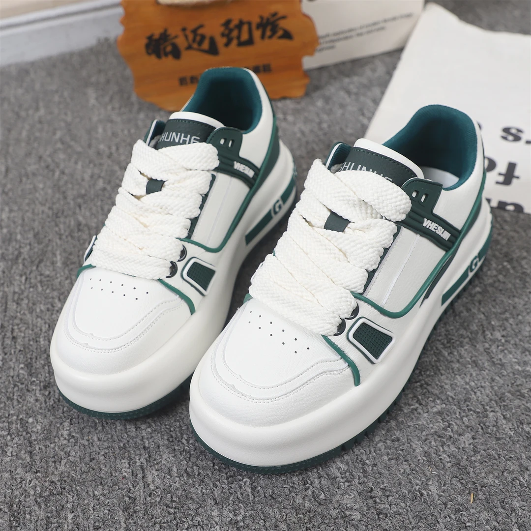 2025新款秋季男鞋时尚舒适百搭增高老爹鞋休闲鞋耐磨运动鞋软底鞋