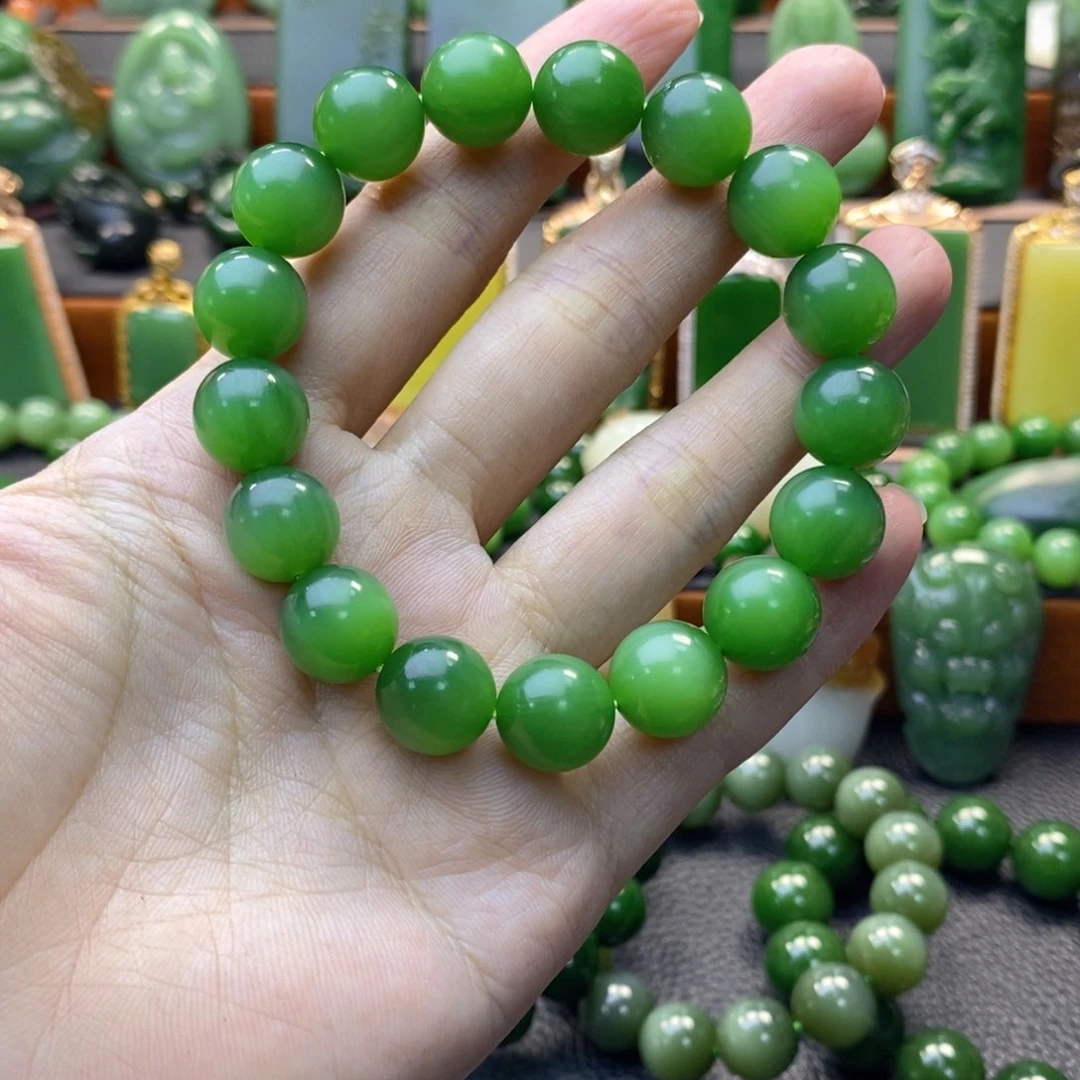 未镶嵌手串和田玉（碧玉）叶*人手串