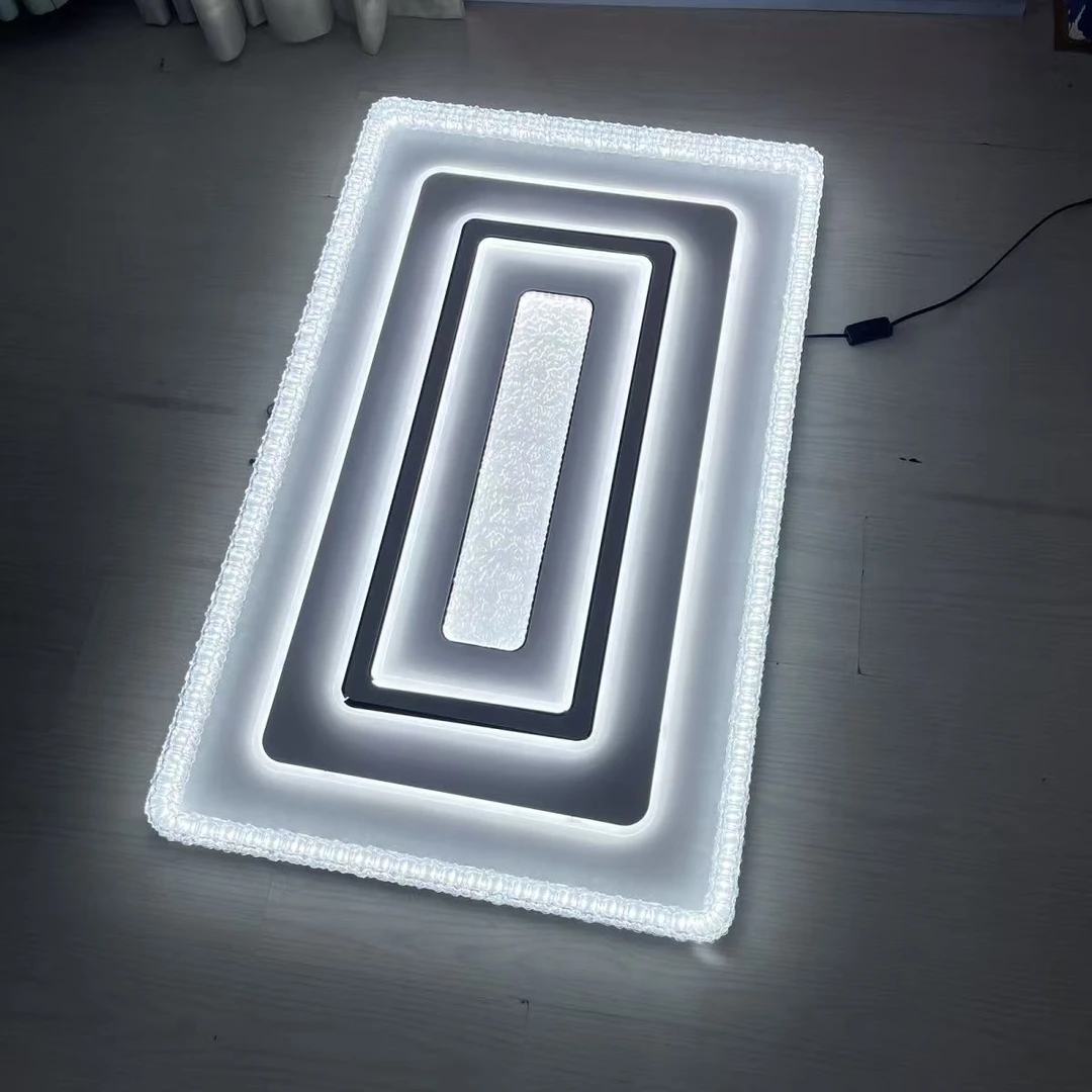 2025简约高亮客厅吸顶灯卧室主卧灯饰中山灯具客厅灯长方形大灯