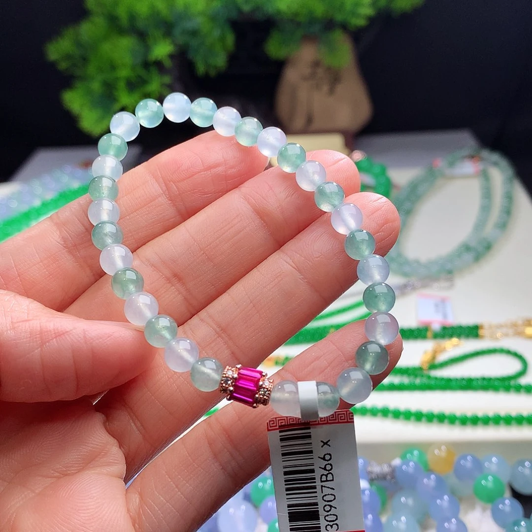 未镶嵌手串翡翠卡6mm