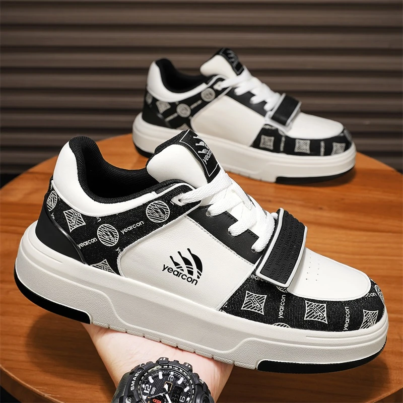 YEARCON/意尔康男鞋2024冬季新款男士休闲鞋百搭时尚潮流低帮板鞋
