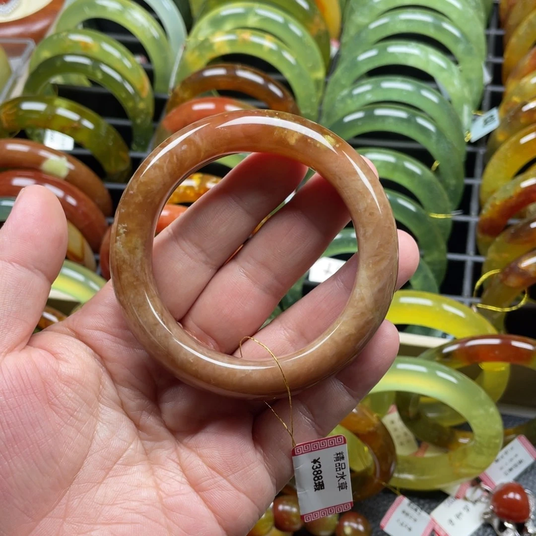未镶嵌蛇纹石玉手镯有瑕