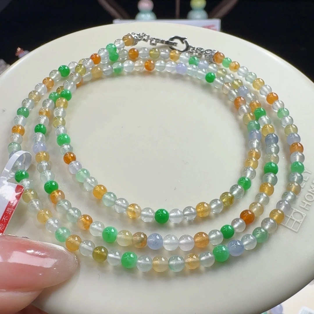 未镶嵌手链翡翠高冰玻糖果多宝卡3.6色彩缤纷！