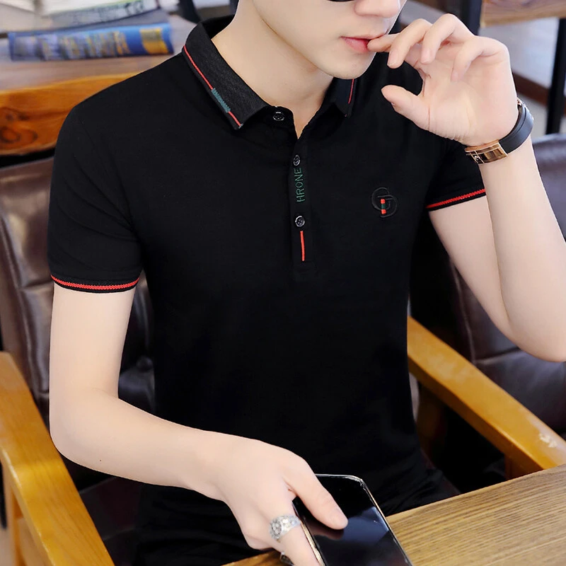 2025新款刺绣polo衫男短袖夏季薄款高端潮牌冰丝短袖男士