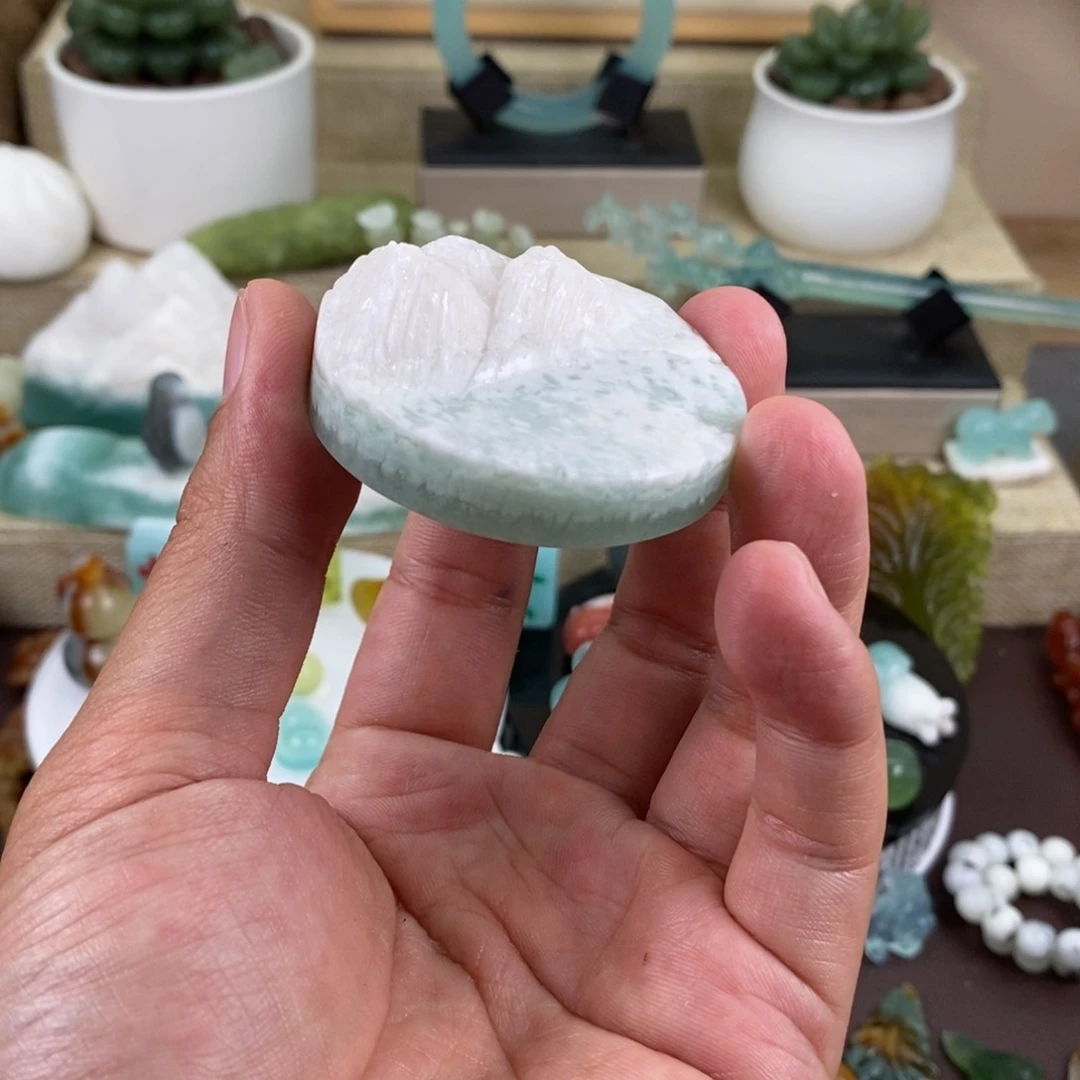 蛇纹石玉合金颈饰
