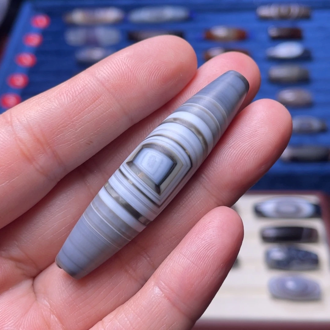 青***水玛瑙/玉髓未镶嵌颈饰