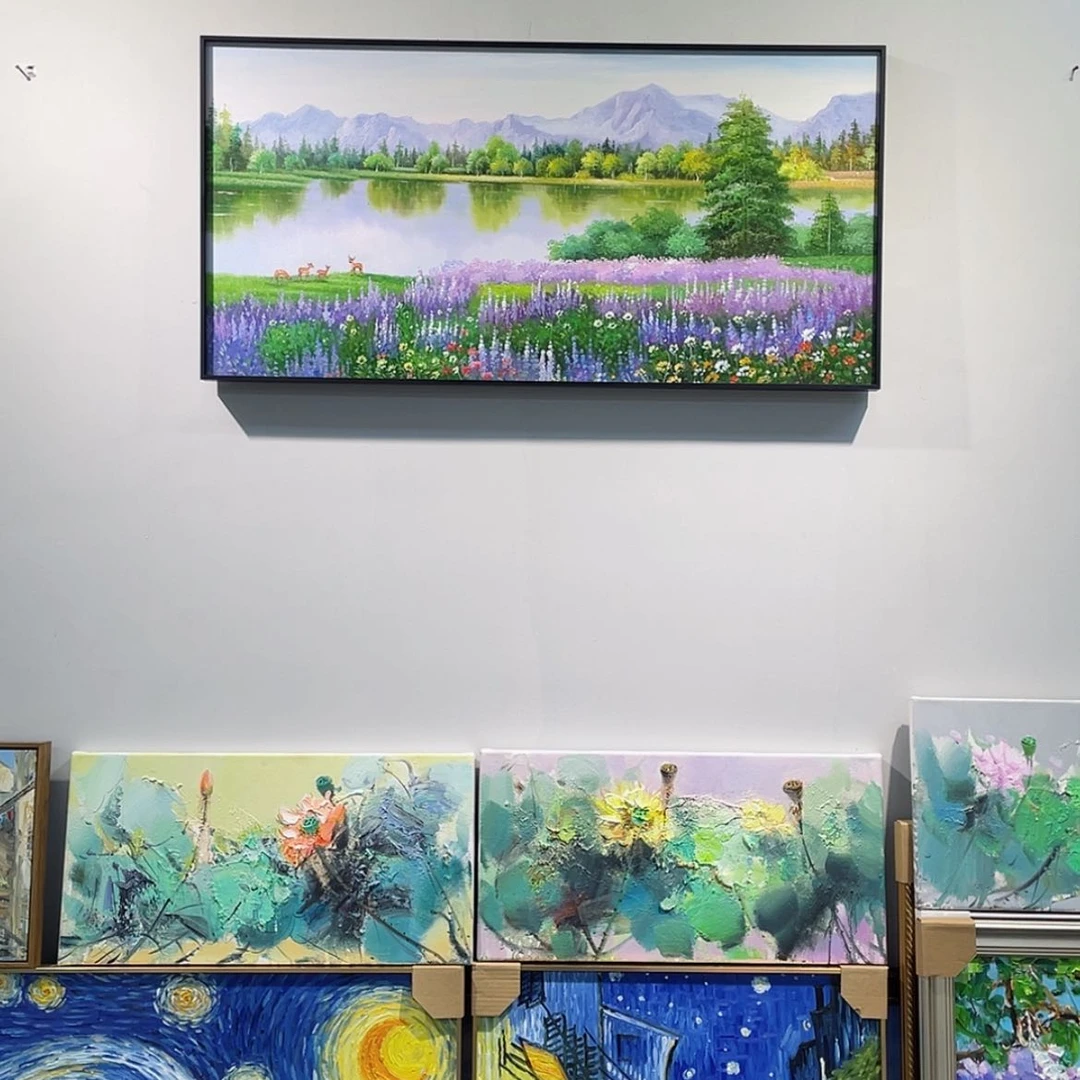 【闪购商品】油画50×100含框手绘油画