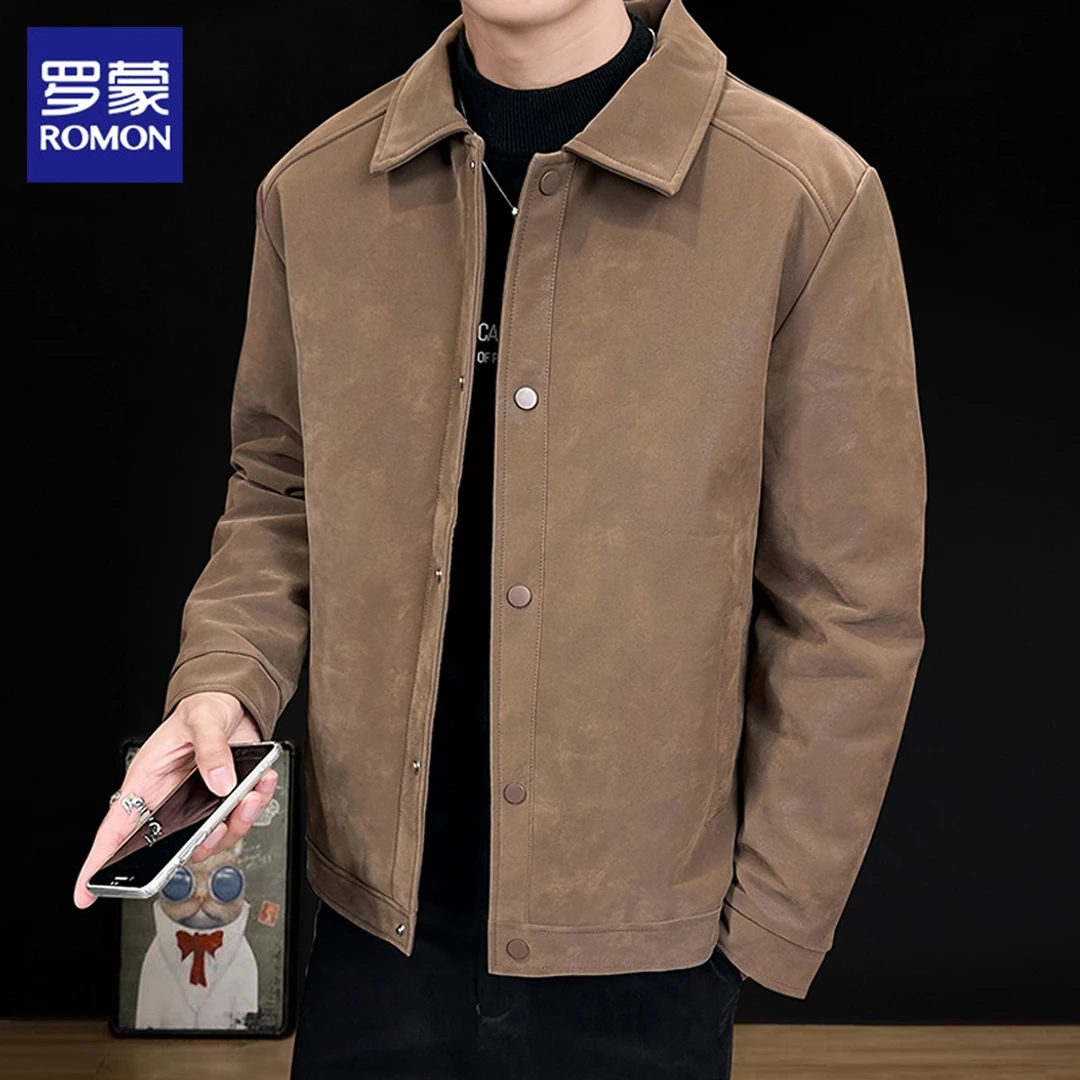 罗蒙羽绒服男款爆款2025新款正品2025冬季新款休闲防风外套男装