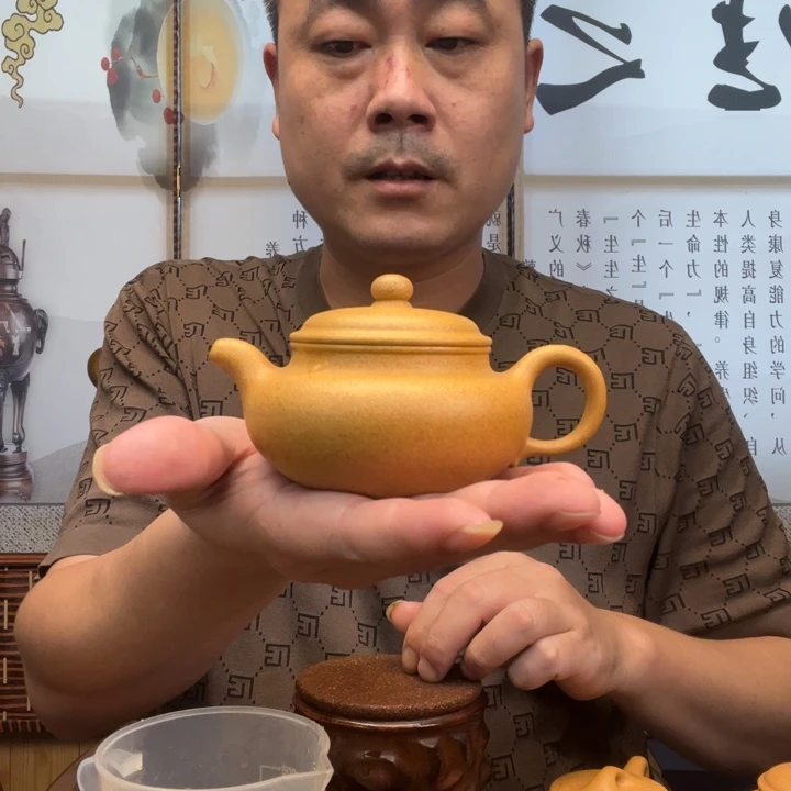 茶壶紫砂原矿黄金段全手工仿古180毫升