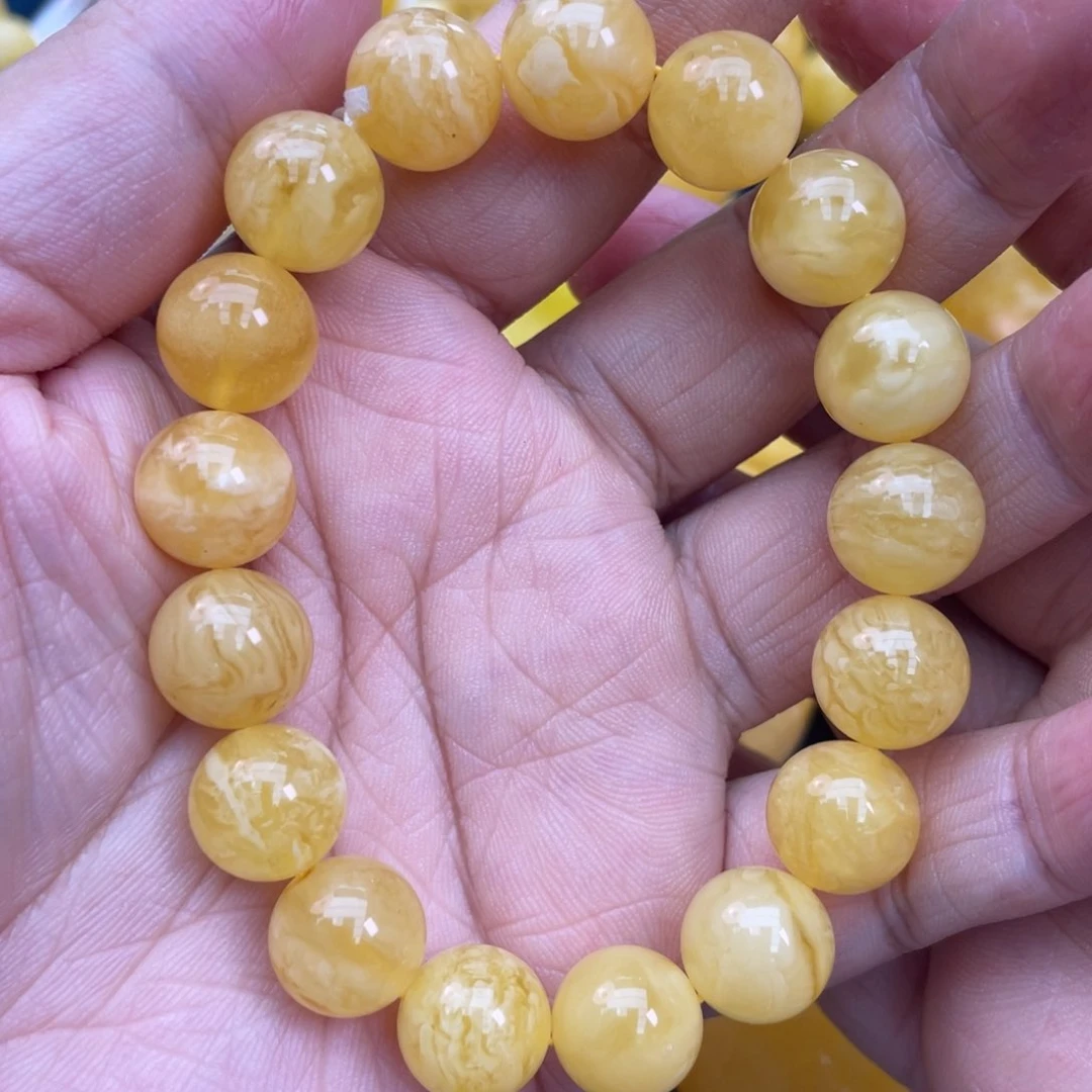 琥珀裸石未镶嵌琥珀蜜蜡11m m