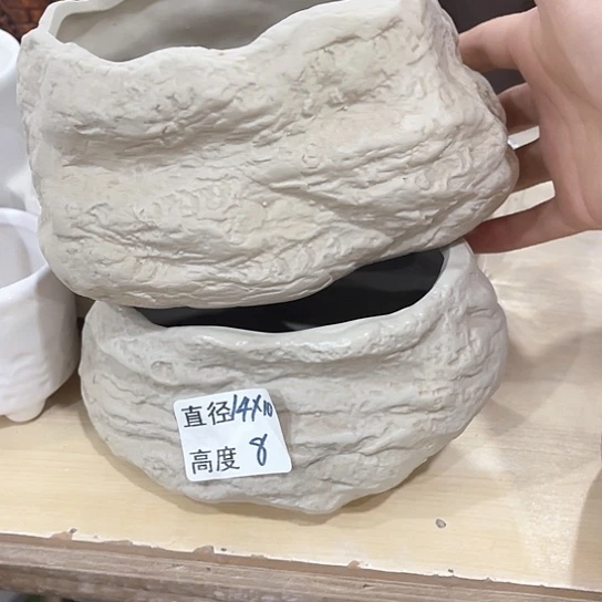 多肉绿植陶瓷花盆9.9包邮，有孔