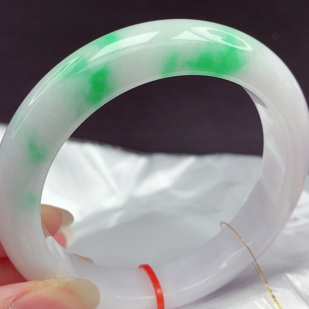 翡翠未镶嵌手镯5960圈974