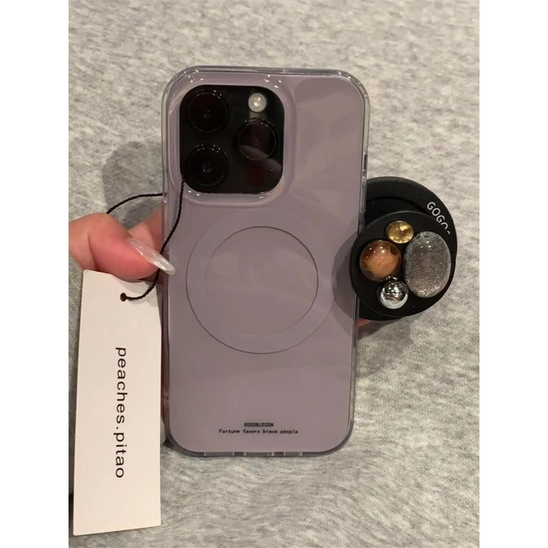 高级感烟灰色磁吸适用苹果16Promax手机壳iPhone13保护套15/14IMD