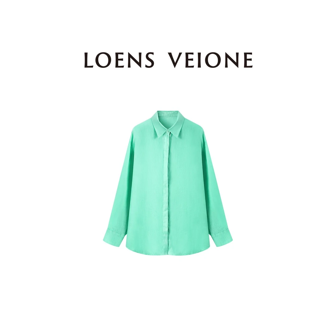 LOENS VEIONE/罗拉【鲲之梦境】【100%苎麻】海韵轻薄衬衫25CVAH0016N