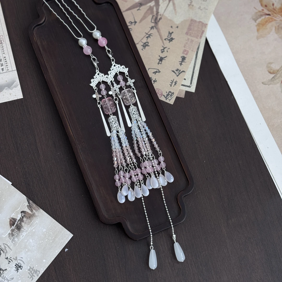 【粉色•花弄影】古风汉服配饰