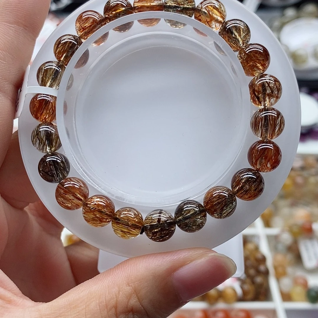 未镶嵌手链水晶黑金超七