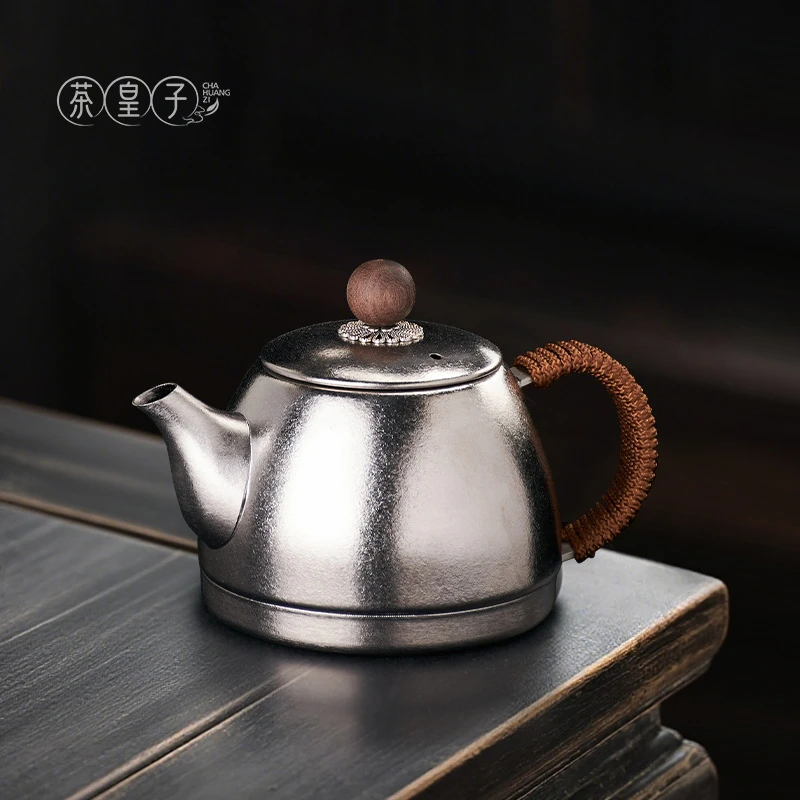 茶皇子纯钛泡茶壶新款家用户外小茶壶喝茶茶水分离功夫泡茶壶单壶