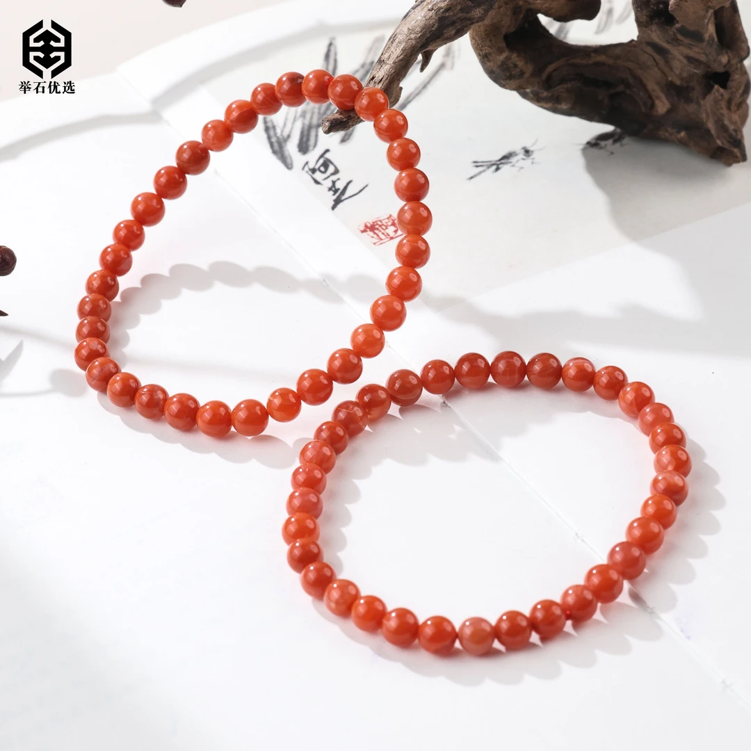 【举石优选】S0627-S1008-049南红玛瑙手串（一件/多样性/约5mm+）N