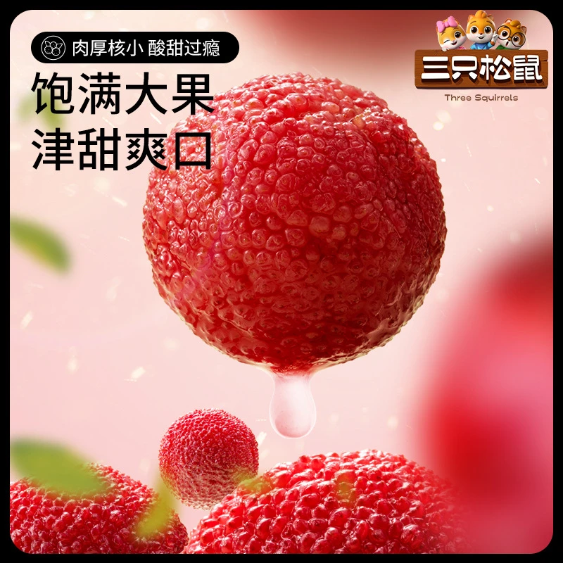 【三只松鼠杨梅干500g】量贩果干凉果梅子蜜饯儿童零食独立包装