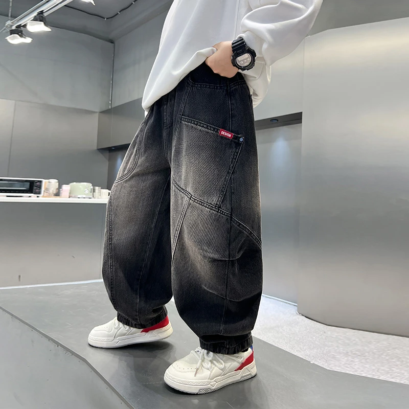 儿童装男童秋装牛仔裤子2025新款春秋款中大童男孩夏季休闲长裤潮