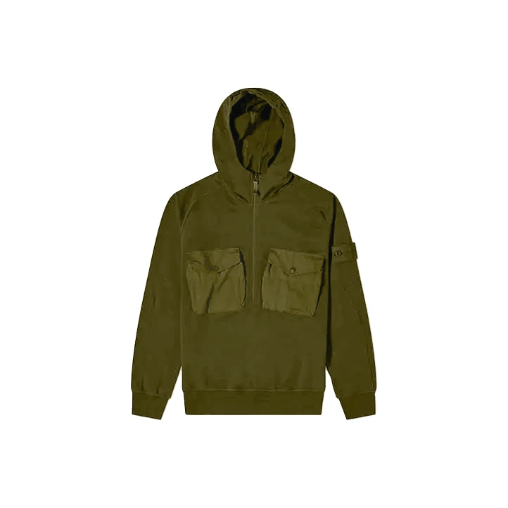 Stone island 石头岛/06278/绿幽灵半拉链冲锋衣 M码