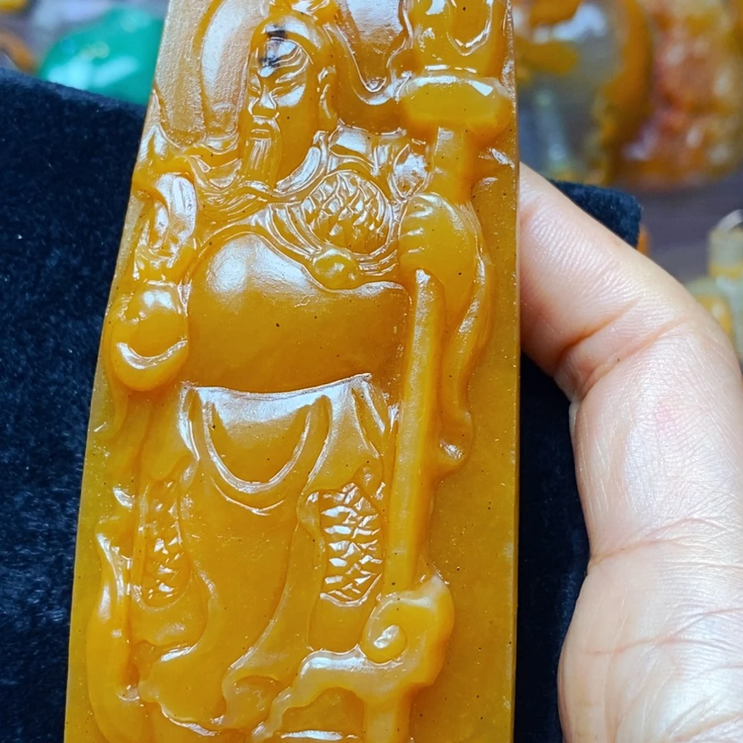 未镶嵌石英质玉（黄龙玉）吊坠(不含链)