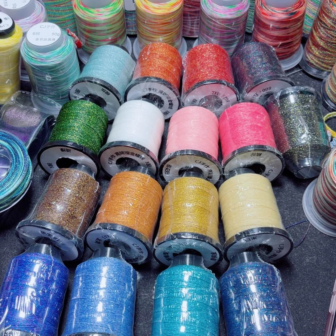 腈纶3股璨金蜡线17色套盒