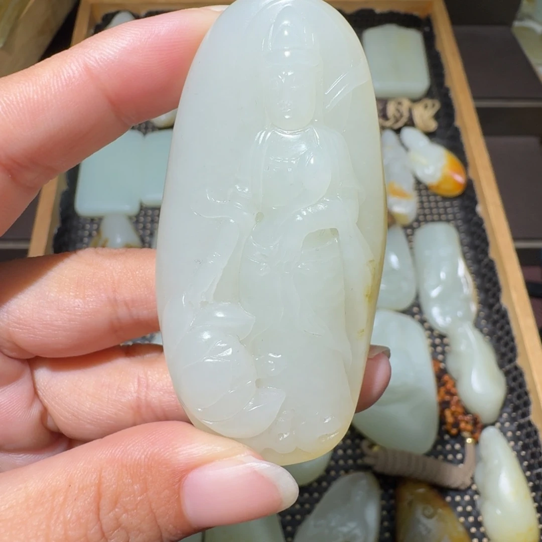 和田玉未镶嵌吊坠(不含链)
