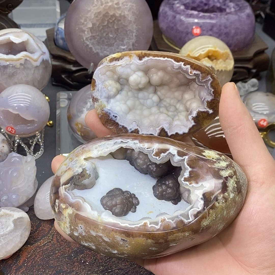 天***痕未镶嵌紫晶摆件聚宝盆