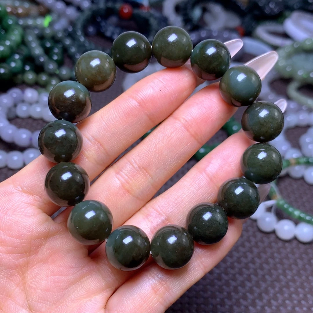 和田玉未镶嵌手串卡14