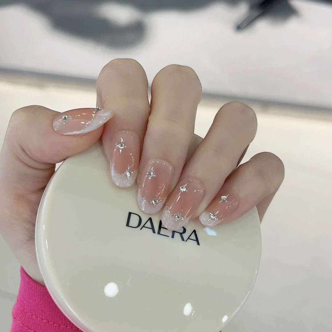 星愿】2025爆款美甲日常短款ins自然高级感法式简约气质显白穿戴甲