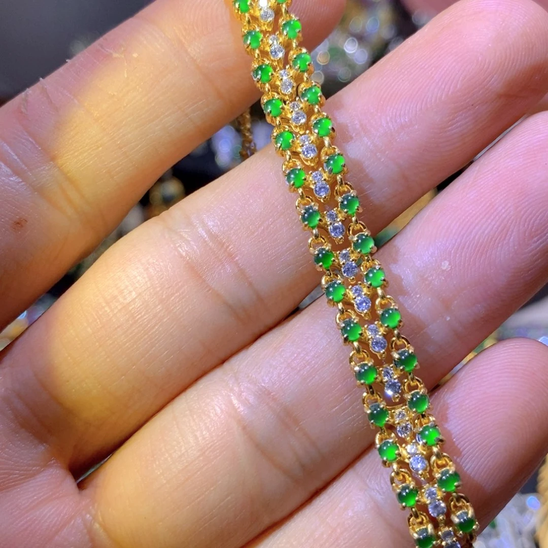 吊坠(不含链)银S925镶嵌翡翠天然翡翠