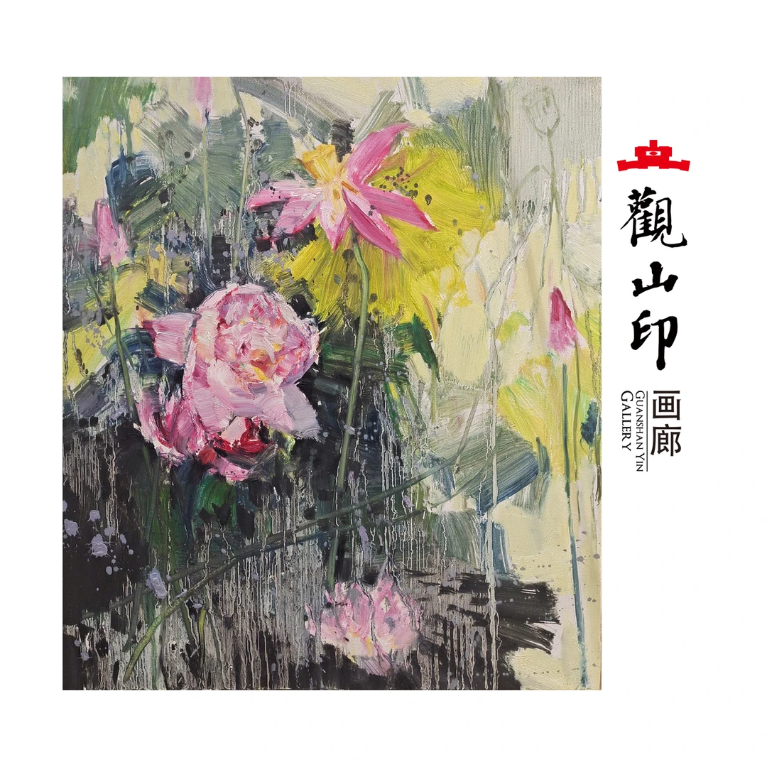 SMK原创手绘风景油画50x60cm花卉作品2384