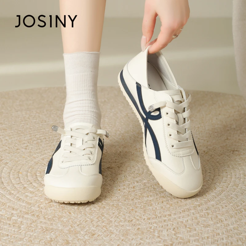 卓诗尼银色德训鞋女款2025新款夏季软底爆款小白鞋厚底百搭休闲鞋