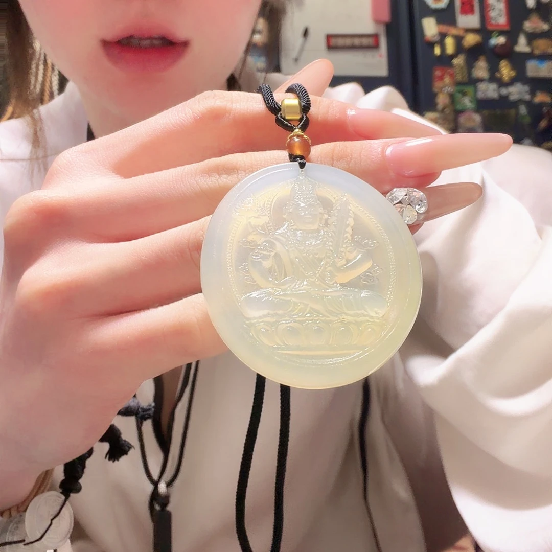 岫玉未镶嵌虚空藏 牛和虎