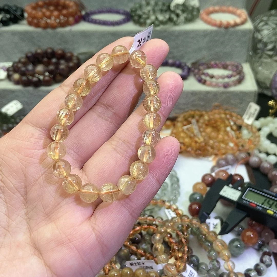 水晶手链未镶嵌熙***吖金发晶8+