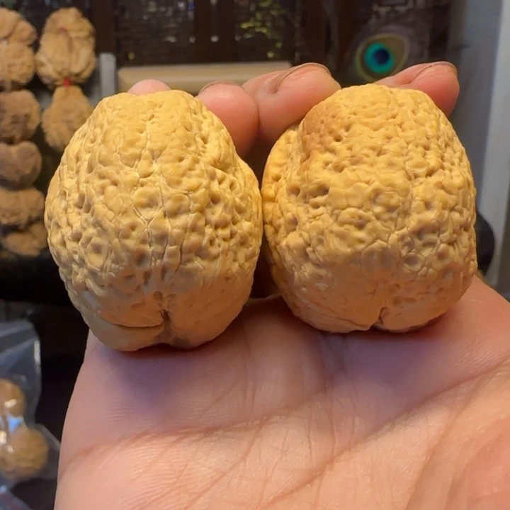 吊坠文玩核桃平头元宝鱼子纹37